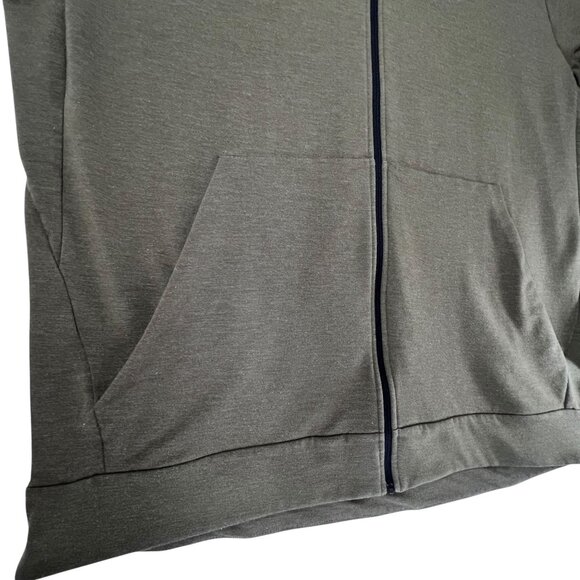Nike Mens Dri-Fit Full Zip Hoodie Jacket Olive Green Lightweight Pockets XL - Picture 4 of 15
